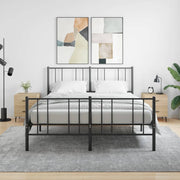 sengeborde 2 stk. 40x35x47,5 cm konstrueret træ sonoma-eg