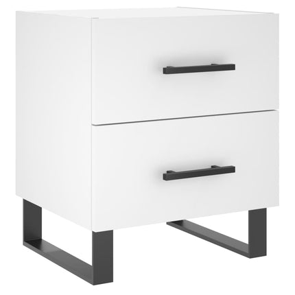 sengeborde 2 stk. 40x35x47,5 cm konstrueret træ hvid