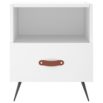 sengebord 40x35x47,5 cm konstrueret træ hvid