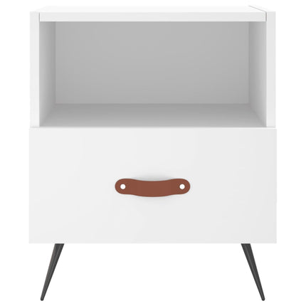 sengeborde 2 stk. 40x35x47,5 cm konstrueret træ hvid