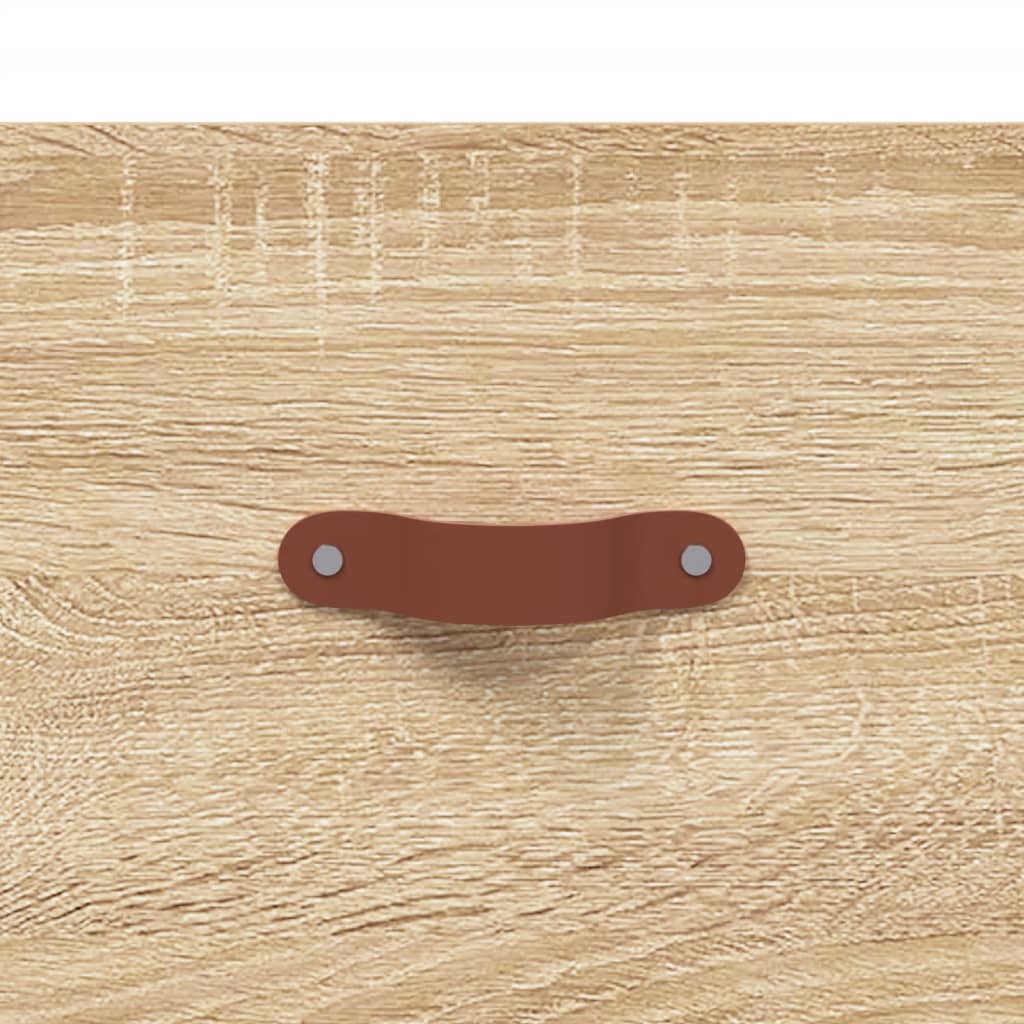 sengeborde 2 stk. 40x35x47,5 cm konstrueret træ sonoma-eg