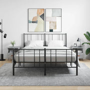 sengeborde 2 stk. 40x35x47,5 cm konstrueret træ betongrå