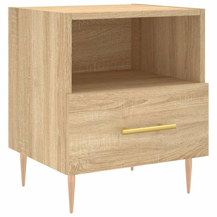 sengebord 40x35x47,5 cm konstrueret træ sonoma-eg