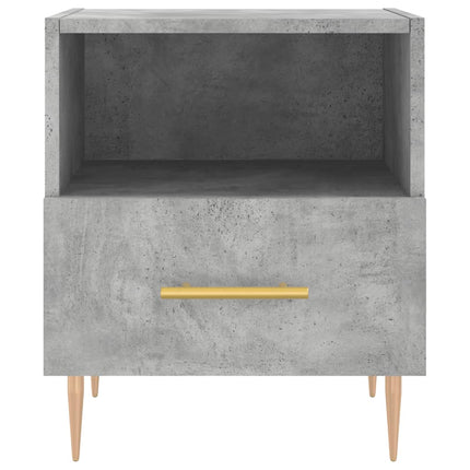 sengeborde 2 stk. 40x35x47,5 cm konstrueret træ betongrå