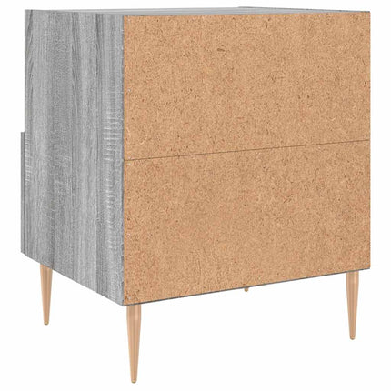 sengeborde 2 stk. 40x35x47,5 cm konstrueret træ grå sonoma-eg