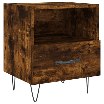 sengebord 40x35x47,5 cm konstrueret træ røget egetræ