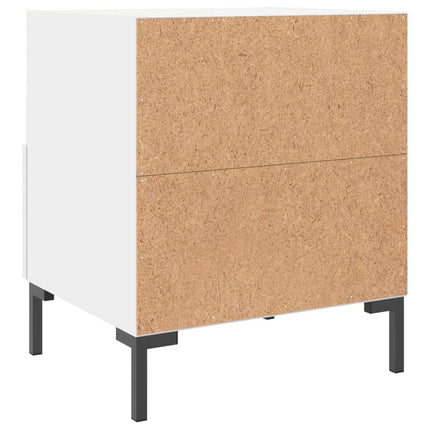 sengeborde 2 stk. 40x35x47,5 cm konstrueret træ hvid