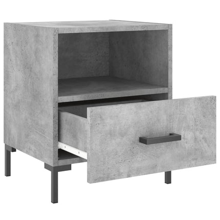 sengeborde 2 stk. 40x35x47,5 cm konstrueret træ betongrå