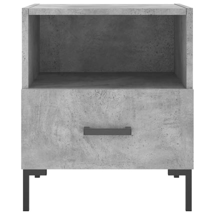 sengeborde 2 stk. 40x35x47,5 cm konstrueret træ betongrå