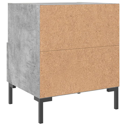 sengeborde 2 stk. 40x35x47,5 cm konstrueret træ betongrå