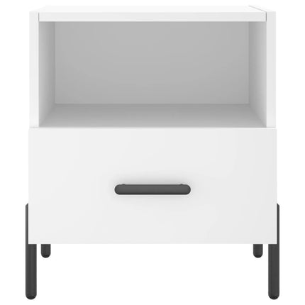 sengeborde 2 stk. 40x35x47,5 cm konstrueret træ hvid