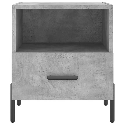 sengeborde 2 stk. 40x35x47,5 cm konstrueret træ betongrå