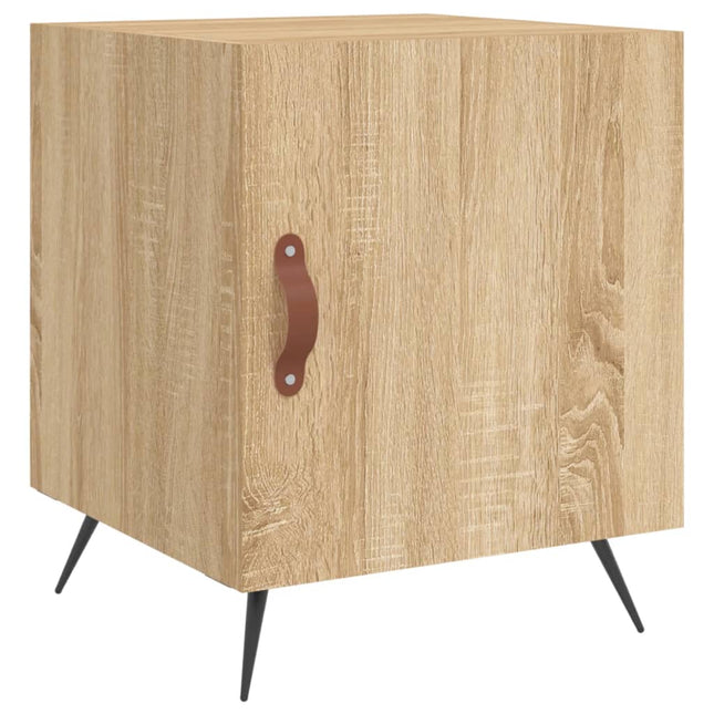 sengebord 40x40x50 cm konstrueret træ sonoma-eg
