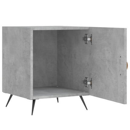 sengeborde 2 stk. 40x40x50 cm konstrueret træ betongrå