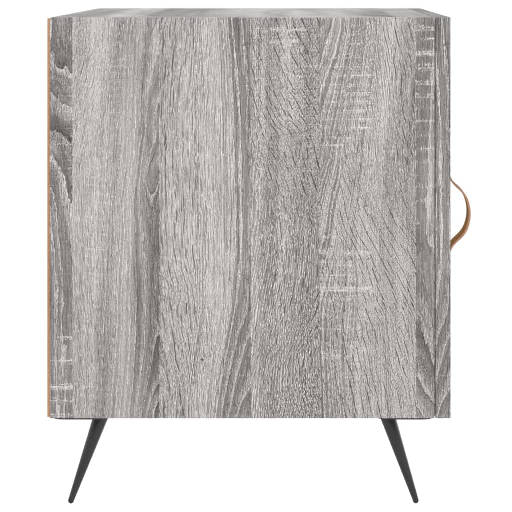 sengeborde 2 stk. 40x40x50 cm konstrueret træ grå sonoma-eg