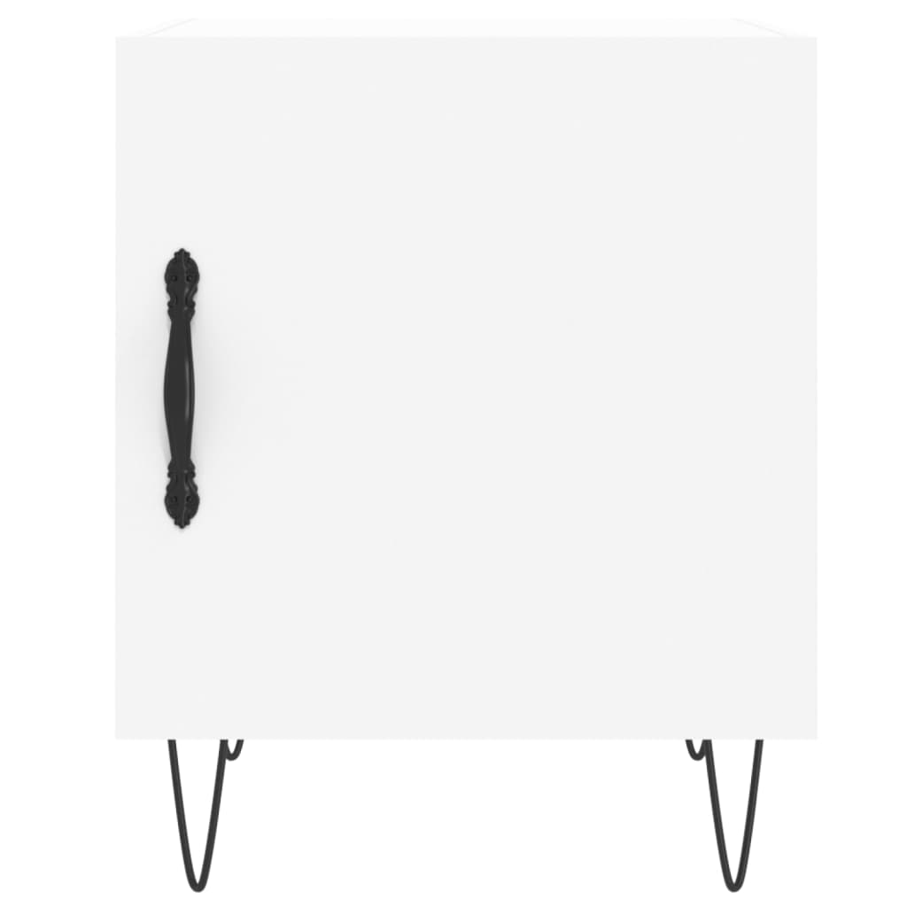 sengeborde 2 stk. 40x40x50 cm konstrueret træ hvid