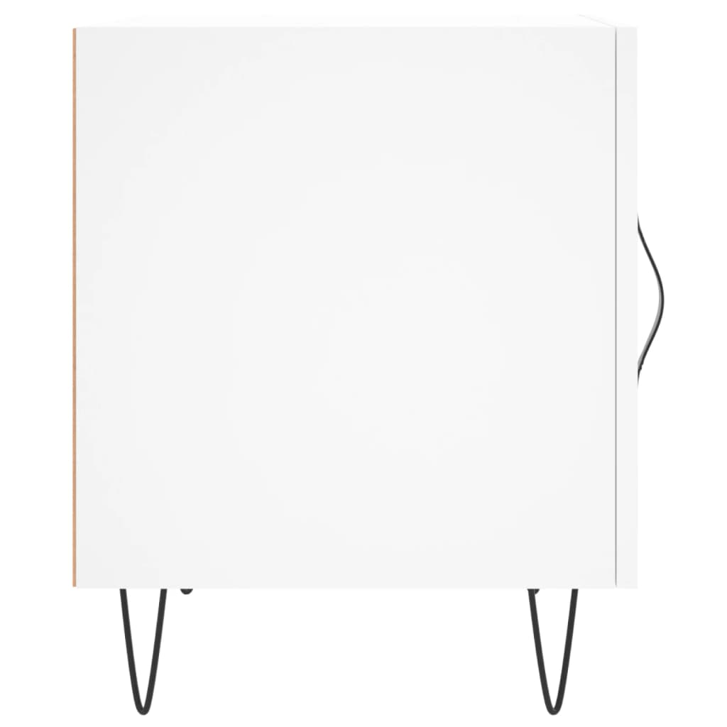 sengeborde 2 stk. 40x40x50 cm konstrueret træ hvid