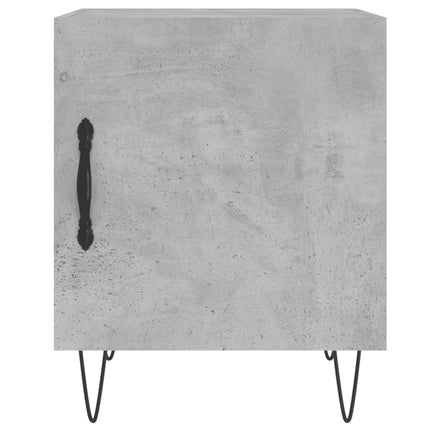 sengeborde 2 stk. 40x40x50 cm konstrueret træ betongrå