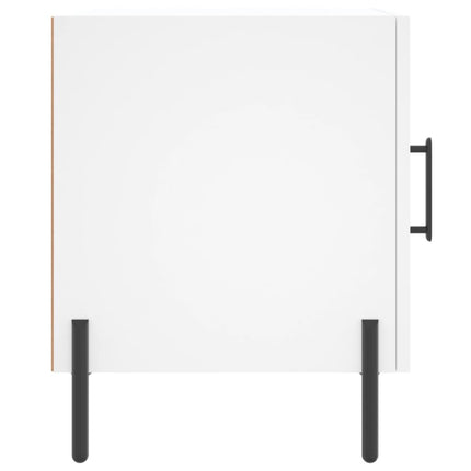 sengeborde 2 stk. 40x40x50 cm konstrueret træ hvid