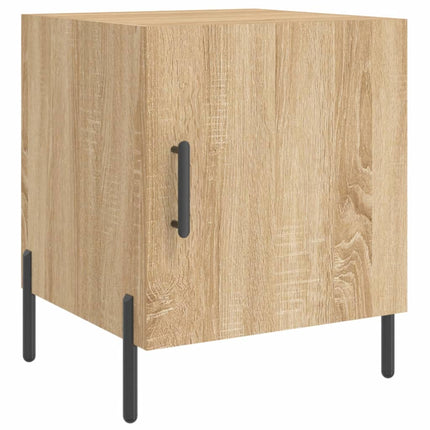 sengeborde 2 stk. 40x40x50 cm konstrueret træ sonoma-eg