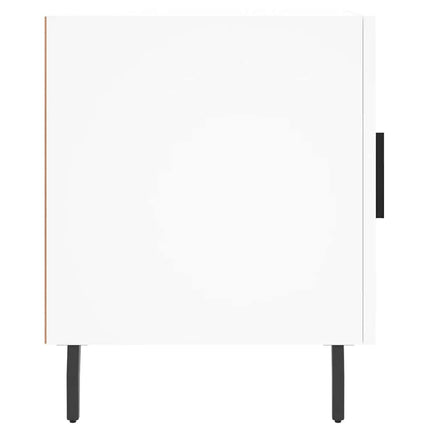 sengebord 40x40x50 cm konstrueret træ hvid