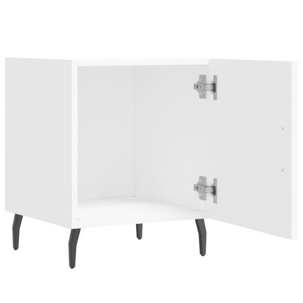 sengeborde 2 stk. 40x40x50 cm konstrueret træ hvid