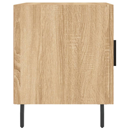 sengeborde 2 stk. 40x40x50 cm konstrueret træ sonoma-eg