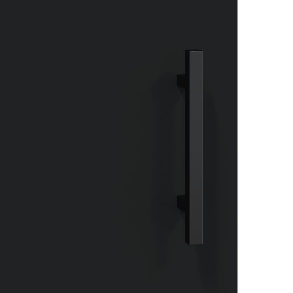 sengeborde 2 stk. 40x40x50 cm konstrueret træ sort