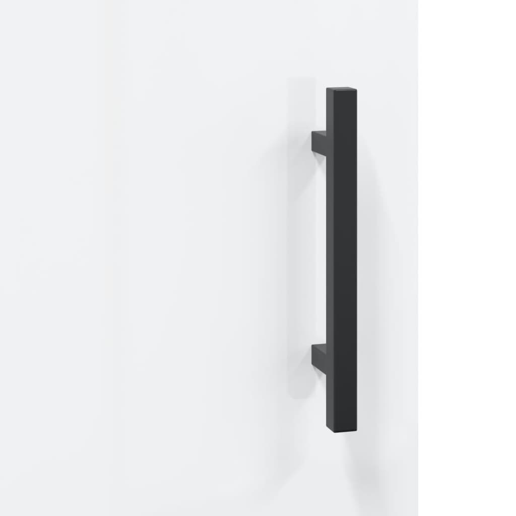 sengebord 40x40x50 cm konstrueret træ hvid højglans