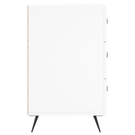sengebord 40x40x66 cm konstrueret træ hvid