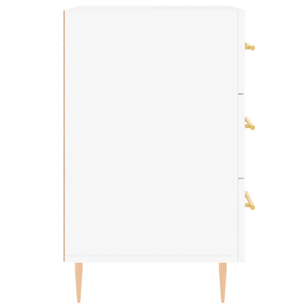 sengebord 40x40x66 cm konstrueret træ hvid