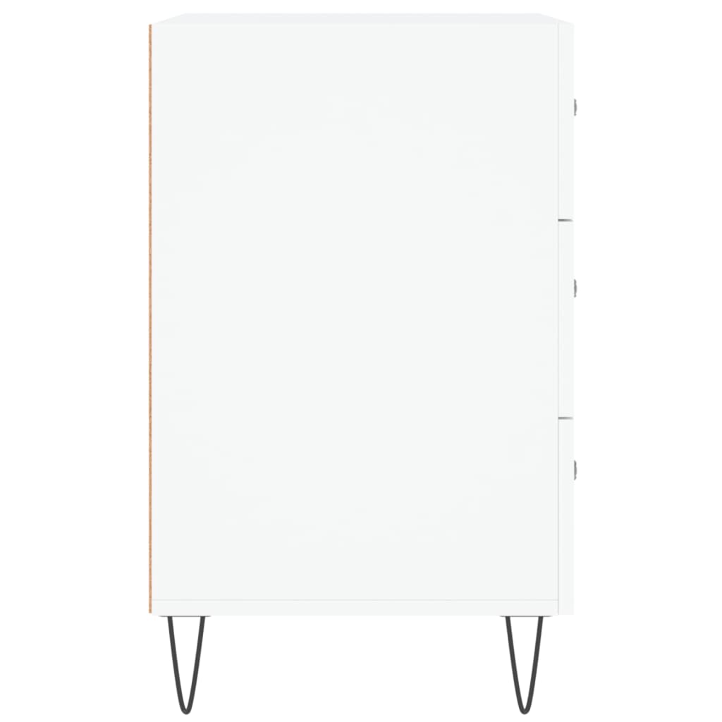 sengebord 40x40x66 cm konstrueret træ hvid