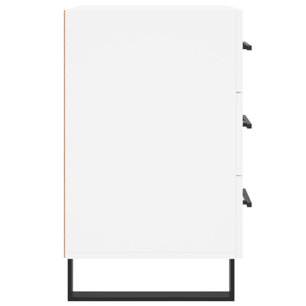 sengebord 40x40x66 cm konstrueret træ hvid