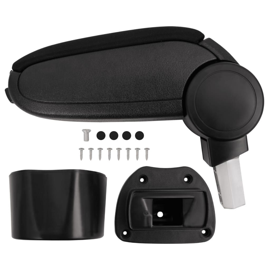 armlæn til bil 14,5x31,5x(30-48) cm ABS sort