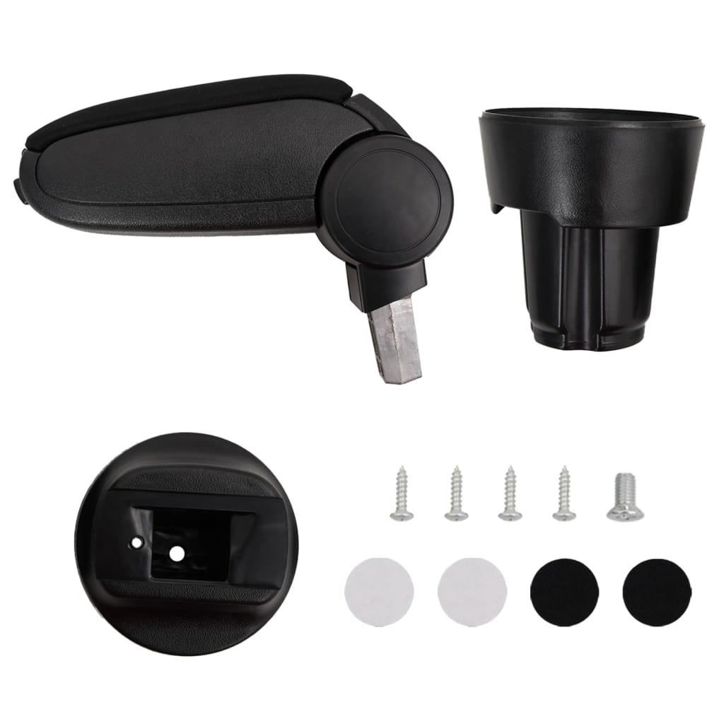 armlæn til bil 13x33x(33-49) cm ABS sort billede