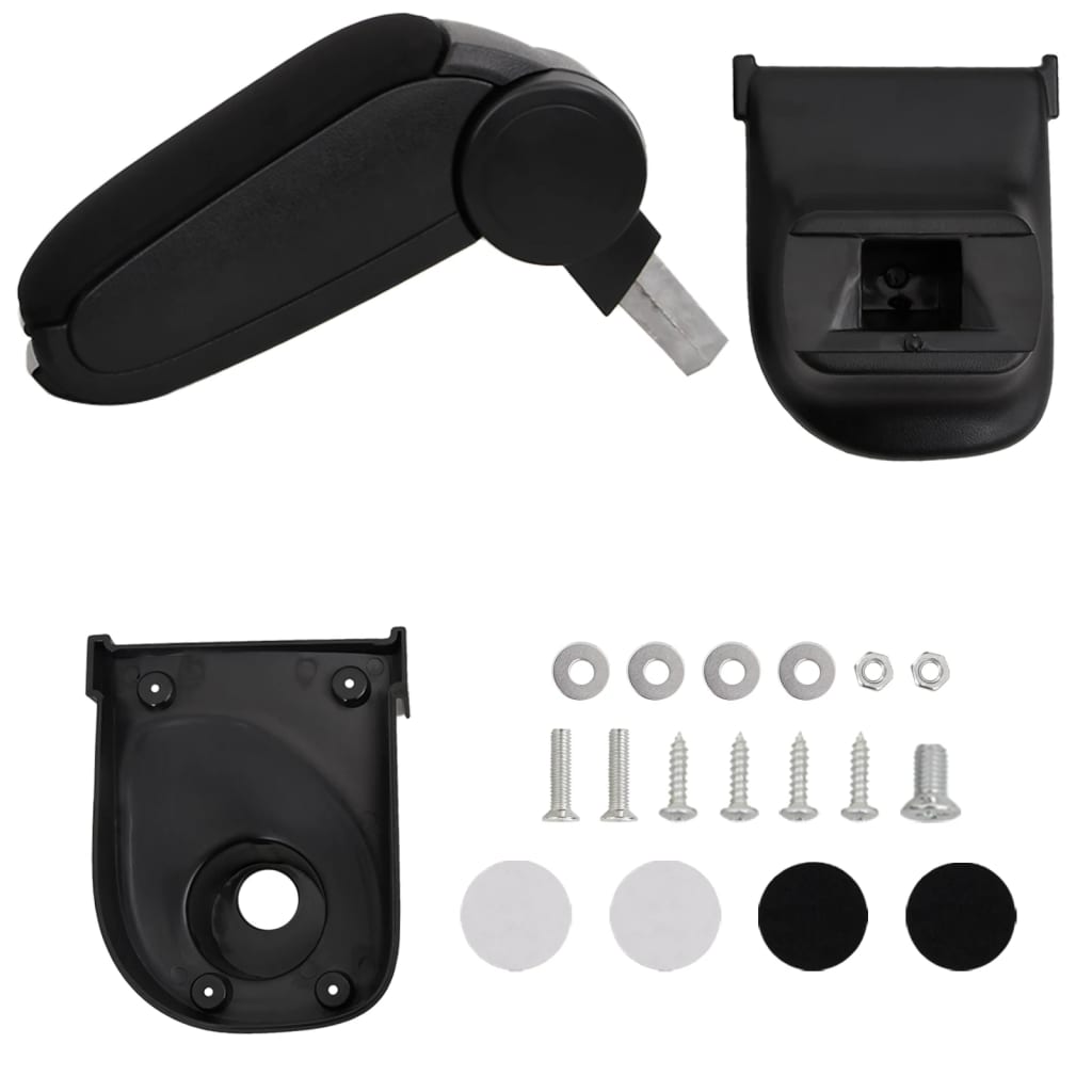 armlæn til bil 15x35x(30-47) cm ABS sort billede