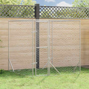 udendørs hundegård 2x2x2 m galvaniseret stål sølvfarvet