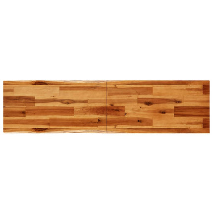 kosolbord med naturlig kant 140x40x80 cm massivt akacietræ