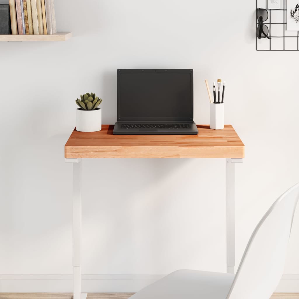 Bordplade 60 × 40 × 4 cm - rektangulær i massivt bøgetræ
