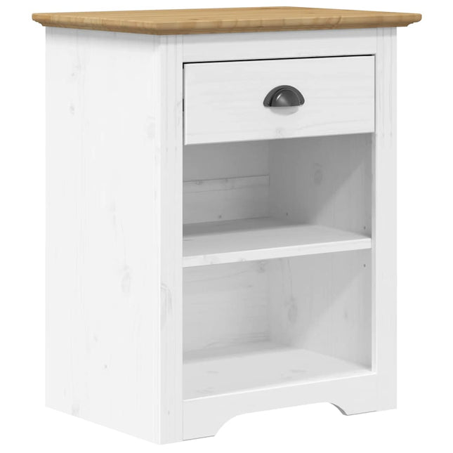 sengebord BODO 53x38,5x67 cm massivt fyrretræ brun