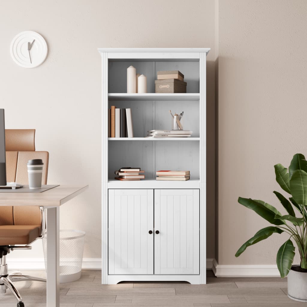 vidaXL bogreol BODO 82x40x173 cm massivt fyrretræ hvid