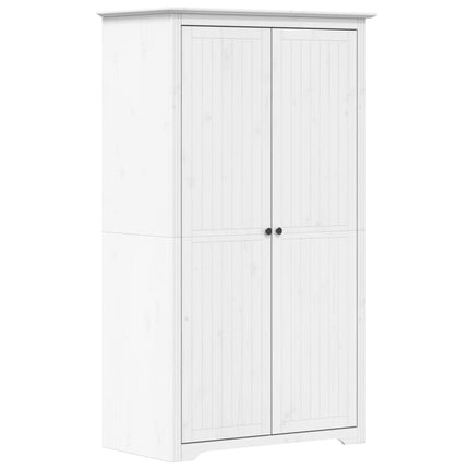 klædeskab BODO 99x53,5x173 cm massivt fyrretræ hvid