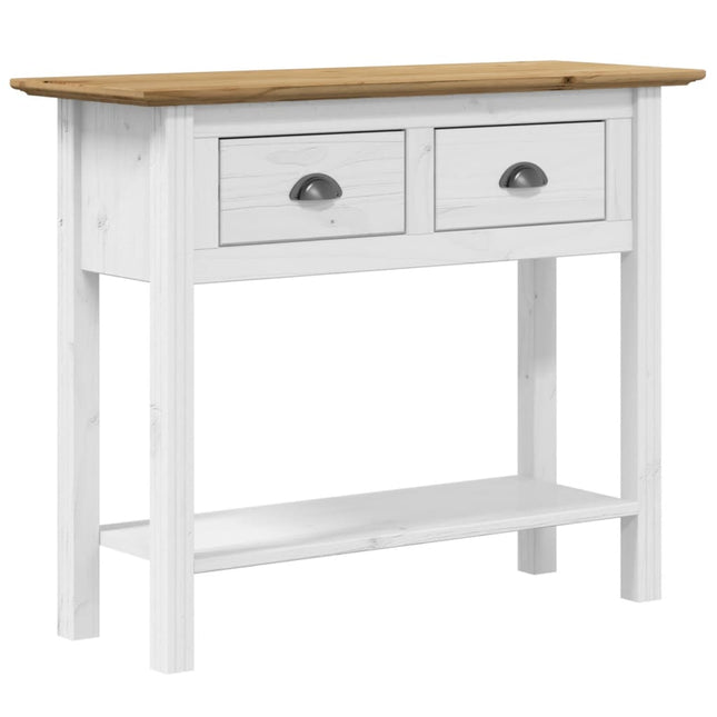 konsolbord BODO 91x35x74 cm massivt fyrretræ brun
