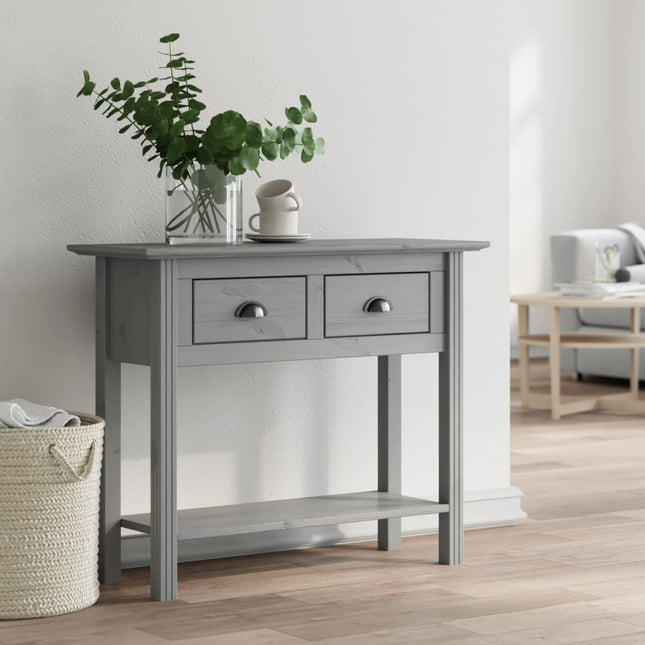 konsolbord BODO 91x35x74 cm massivt fyrretræ grå