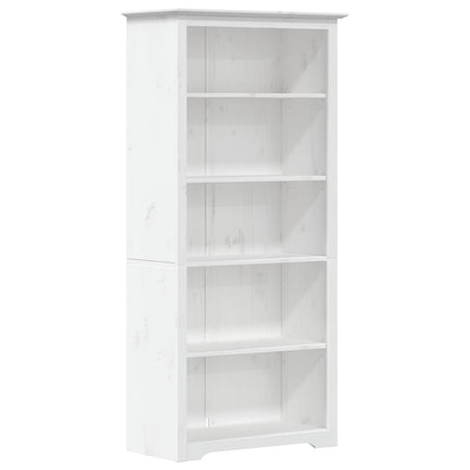 bogreol BODO 5 hylder 82x40x173 cm massivt fyrretræ hvid