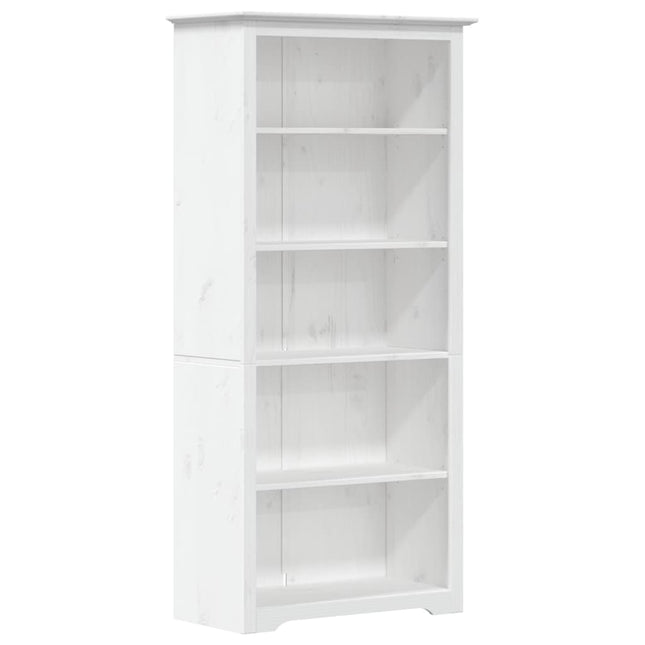 bogreol BODO 5 hylder 82x40x173 cm massivt fyrretræ hvid