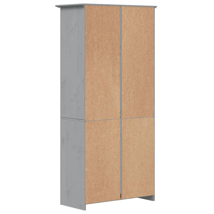 bogreol BODO 5 hylder 82x40x173 cm massivt fyrretræ grå