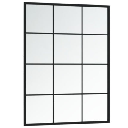 vægspejl 2 stk. 80x60 cm metal sort