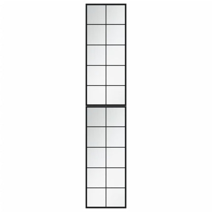 vægspejl 2 stk. 100x40 cm metal sort