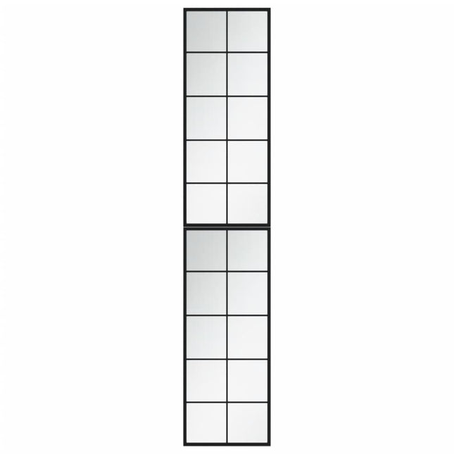 vægspejl 2 stk. 100x40 cm metal sort